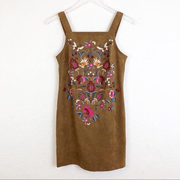 Abercrombie & Fitch Dresses & Skirts - Abercrombie | Suede Floral Embroidered Dress Sz 00